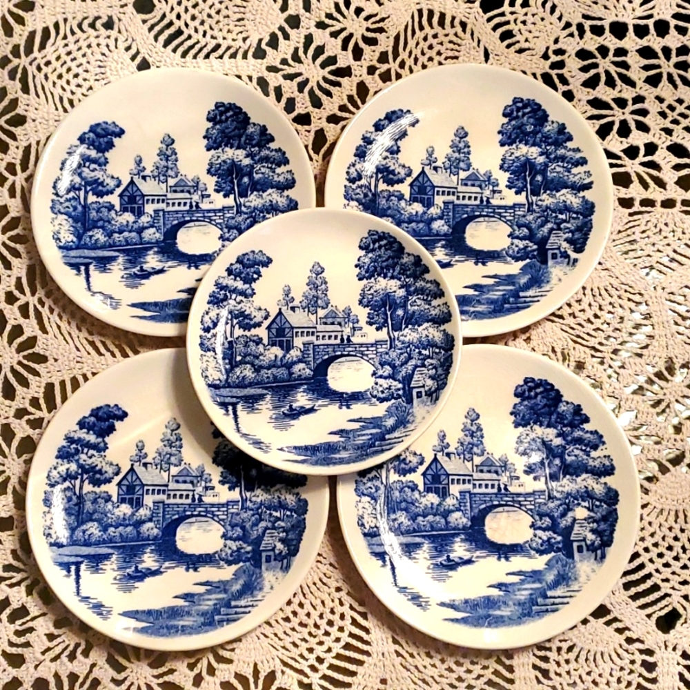 Vintage Nasco Lakeview hand painted plates